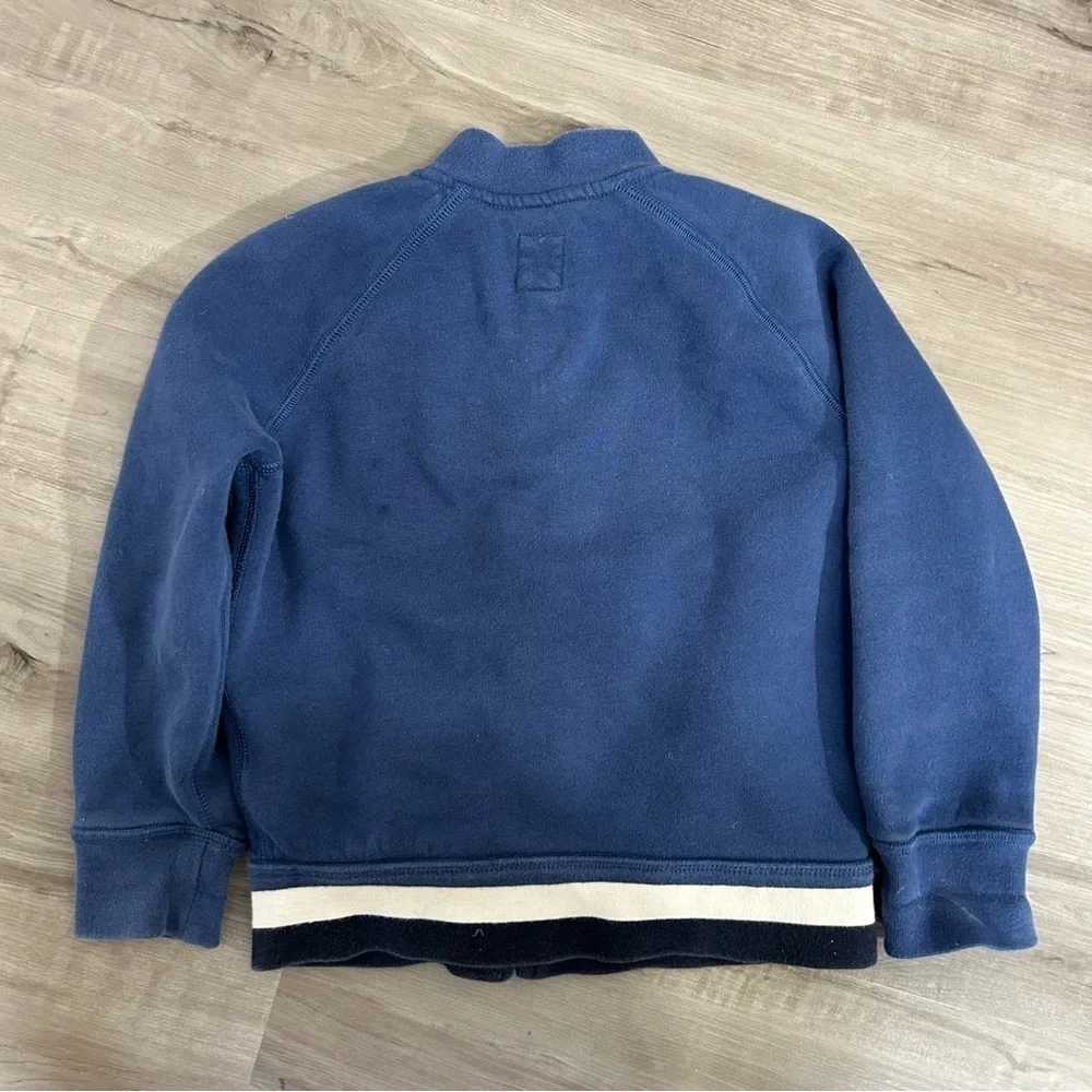 Gap Kids Blue G Letterman Zip Up Sweater jacket cotton toddler size 4-5